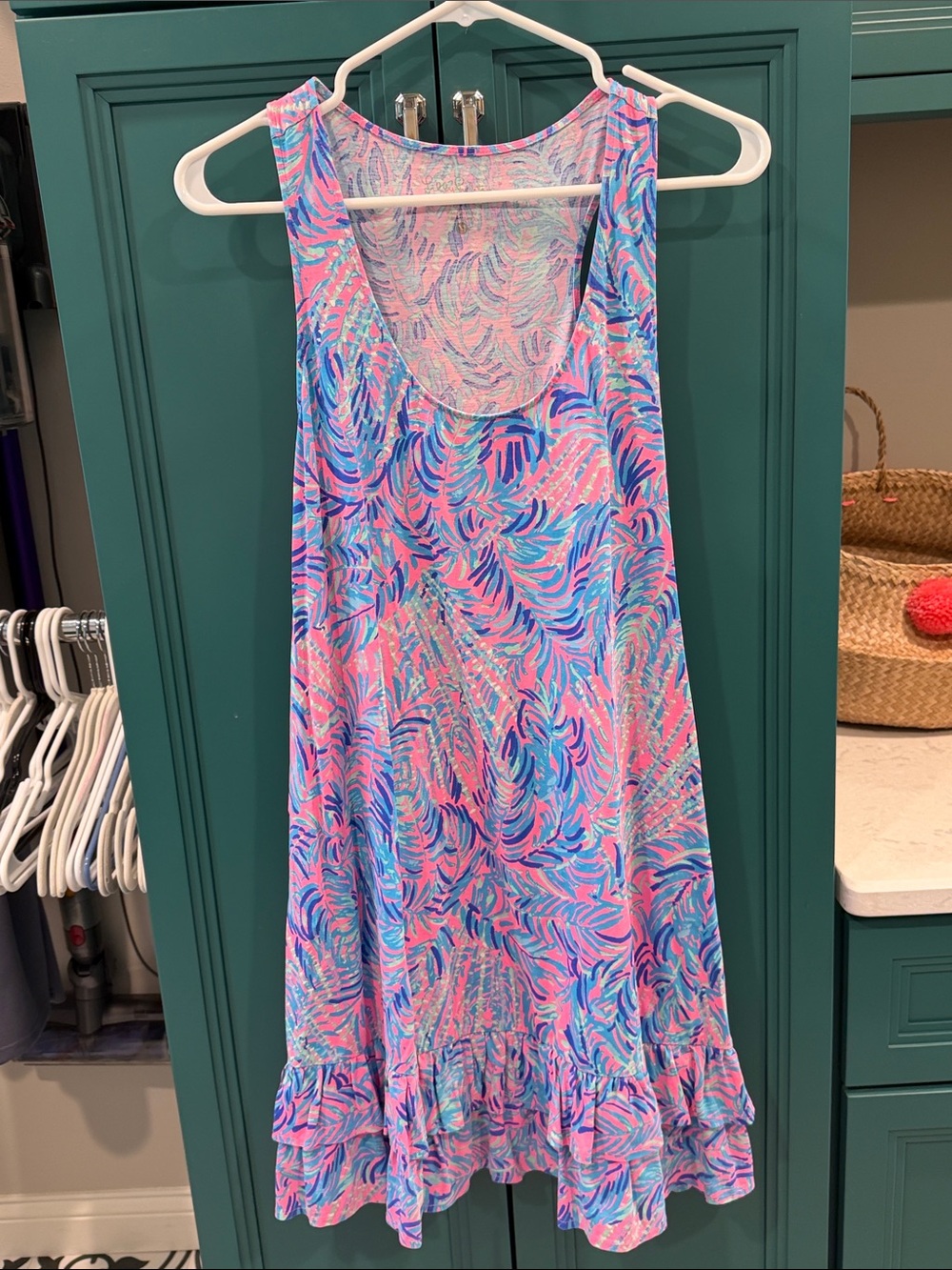 Womens Pink & Blue Lily Pulitzer dress/swimsuit cover up